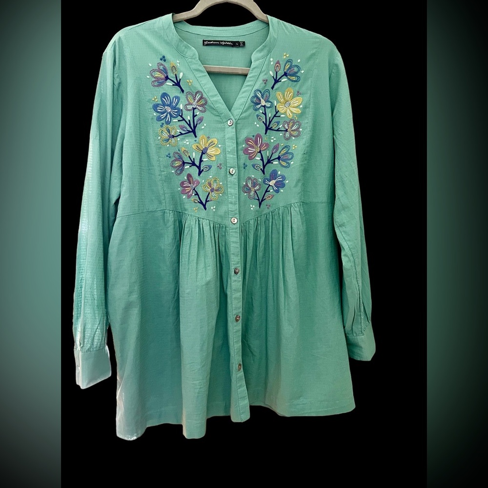 Gudrun Sjoden tunic top embroidered